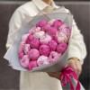 Розовый микс из 25 пионов